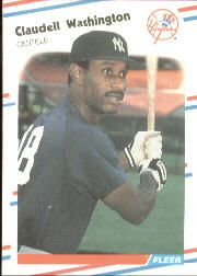 1988 Fleer Baseball Cards      225     Claudell Washington